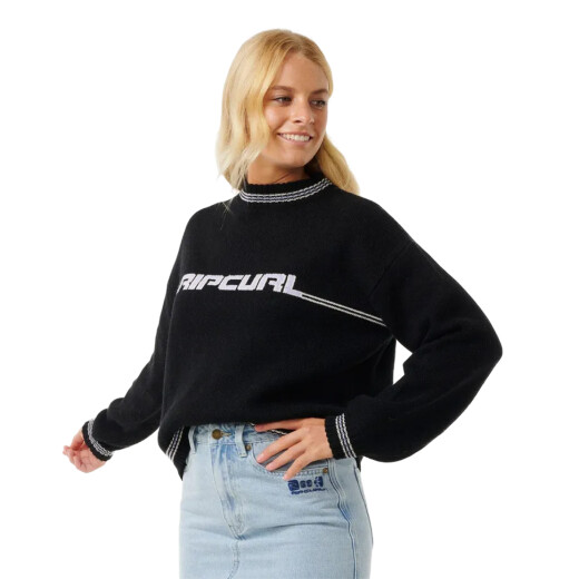 Buzo Rip Curl The Search Turtle Neck - Negro Buzo Rip Curl The Search Turtle Neck - Negro