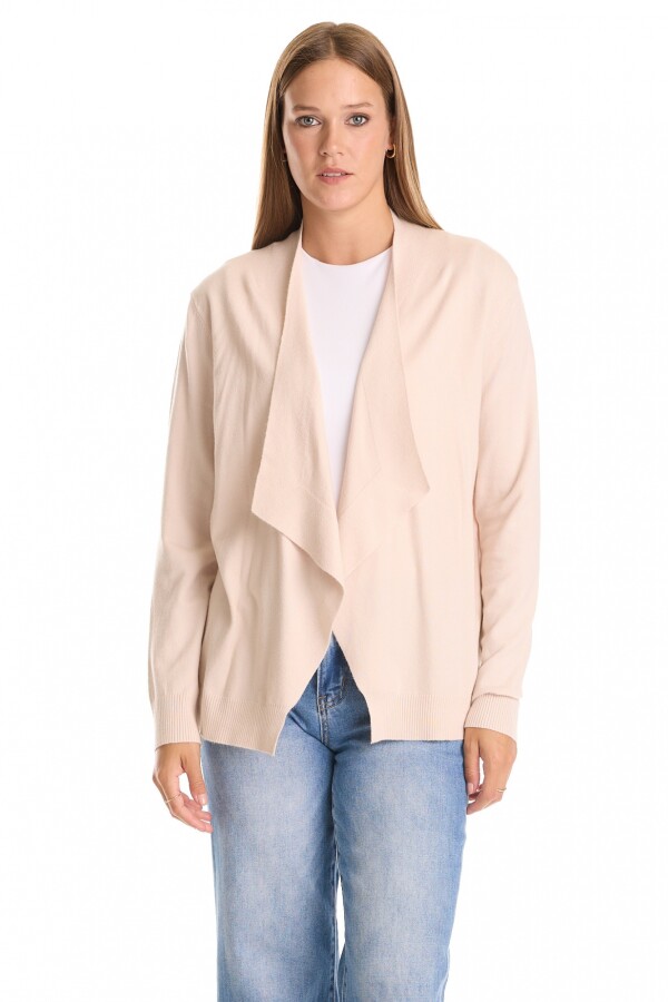 Cardigan Espalda Botones BEIGE