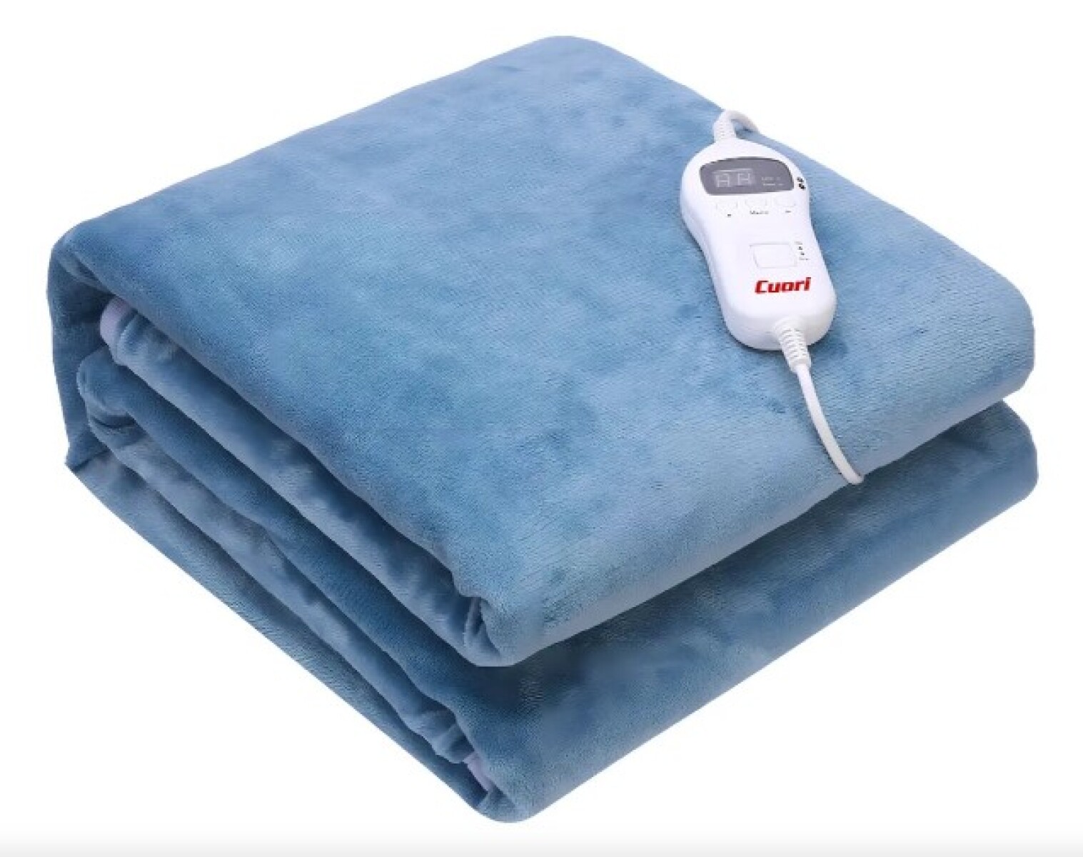 Manta Eléctrica Cuori Caribe 1 Plaza Tela Polar 10 Niveles Apagado Automático Azul 160x130 