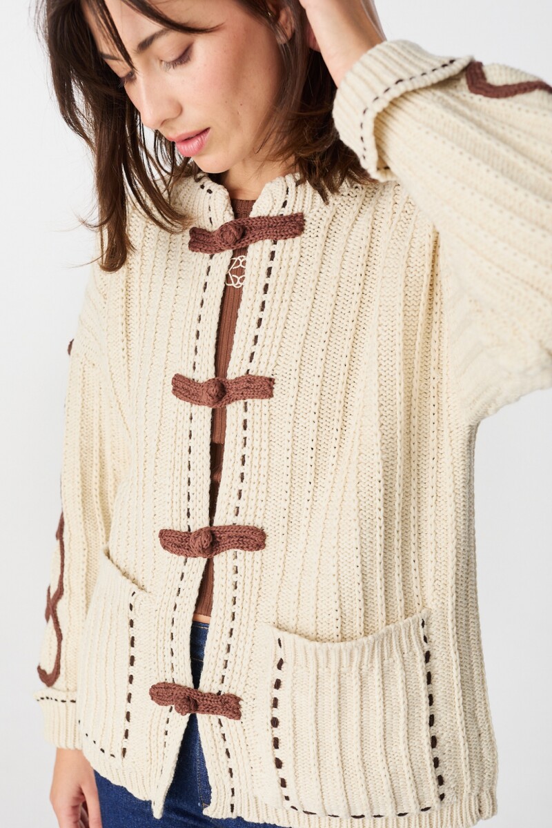 Cardigan Luisina Crudo