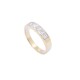 Anillo medio sin fin oro 18k amarillo carril con 5 brillantes princesa. Anillo medio sin fin oro 18k amarillo carril con 5 brillantes princesa.