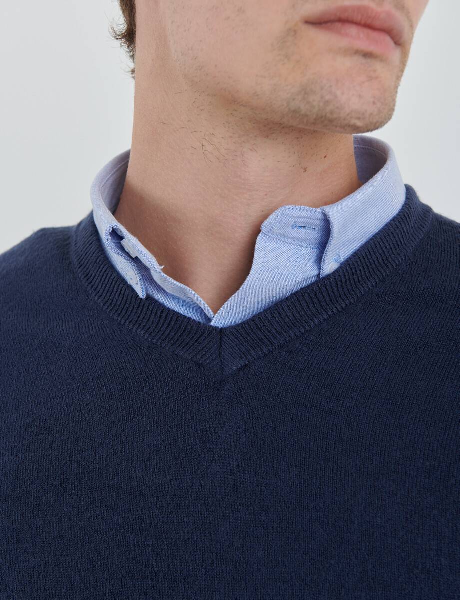 470313 SWEATER V HARRINGTON URBAN Azul Oscuro