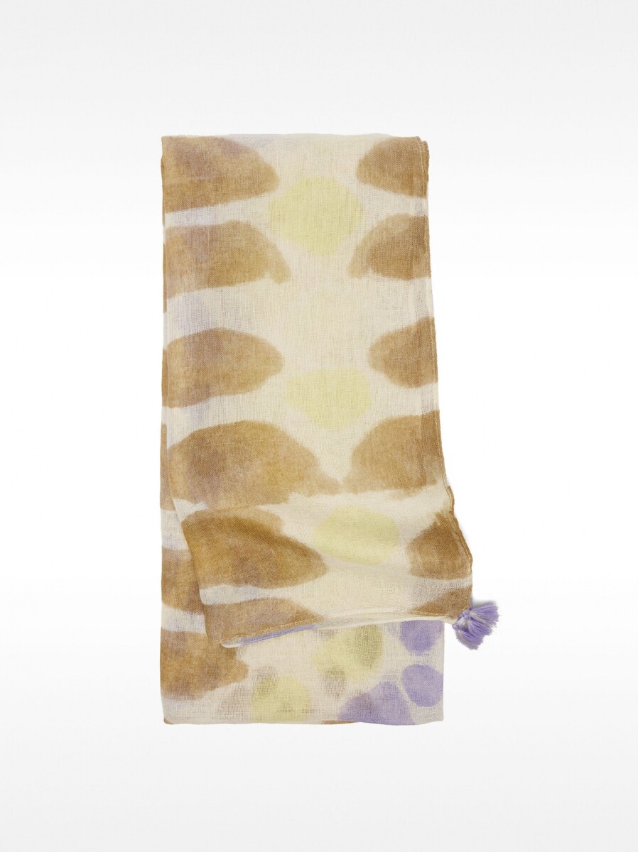 Pañuelo Estampado De Mezcla De Lino - multicolor 