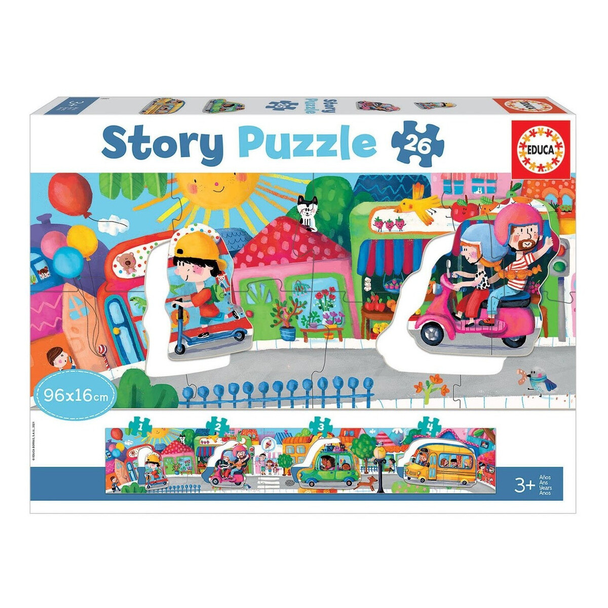 Puzzle Panoramico Paseo Familia Rompecabezas Educa Niños 