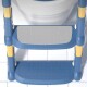 Asiento Reductor Inodoro Aprendizaje Infantil Escalera Color Azul