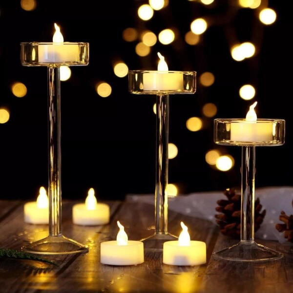 Velas Velitas Luz Led Pila Pack 24 Unidades Decorativo Velas Luz Led Pila Pack X24 Decoracion Souvenir Fiesta 3,5