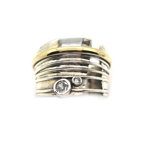 Anillo en Oro y Plata 925 con Zirconias Anillo en Oro y Plata 925 con Zirconias
