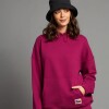 Buzo Dama C/Capucha Alg.C/Felpa Liso Rusty R25 Magenta