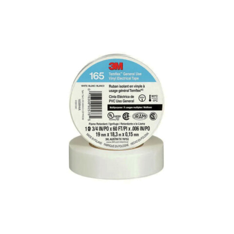 Cinta aislante Temflex 165 19mm x 18 mt. blanca T50042X