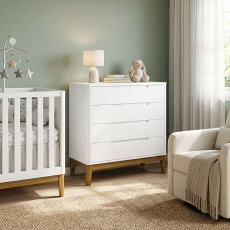 Comoda 4 cajones Infantil Boom Blanco