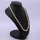 Collar perlas de cultivo y broche oro 18k 2 tonos con brillantes. Collar perlas de cultivo y broche oro 18k 2 tonos con brillantes.