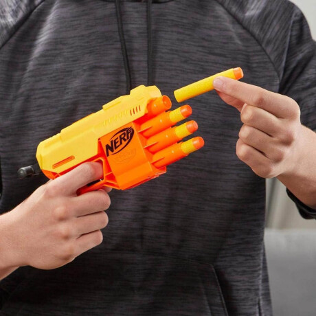 Pistola Hasbro Original Nerf Alpha Strike +8 Dardos Naranja