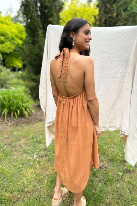 Vestido Tallo Camel