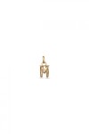CHARM DE ALEACION DE METALES BAÑADO EN ORO DE 18 K CON FORMA DE LETRA M CON ARGOLLA Charm