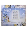 Colcha Infantil Bluey 1 Plaza 100% Microfibra Celeste/Beige