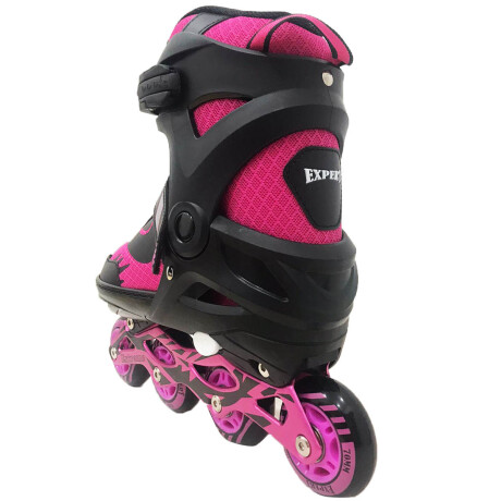 Patín Rollers Profesional Aluminio Extensible Abec7 Negro / Fucsia