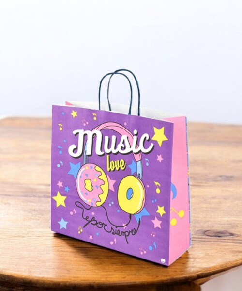 Bolsa fantasia luna 32x10x30 cm. MUSIC POP