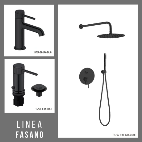 Juego De Griferia Incluye Lavatorio Bajo,Bidet Y Ducha Embutida 000
