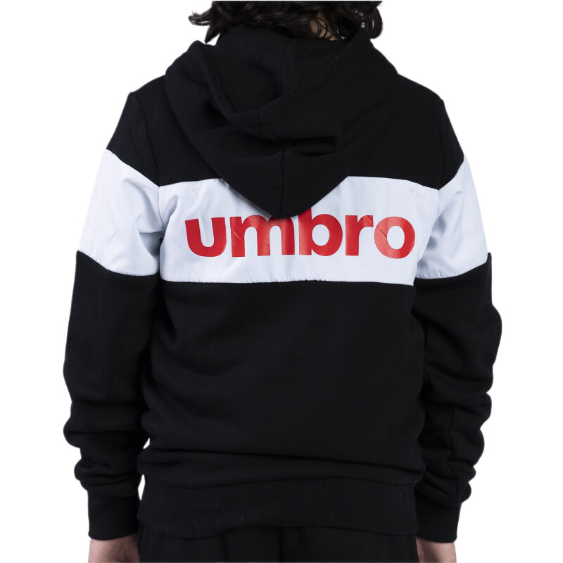 Buzo de Niños Umbro Canguro Vintage II Kids Negro - Blanco - Rojo