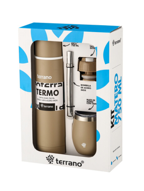 Kit Termo Bala + Mate con bombilla Arena