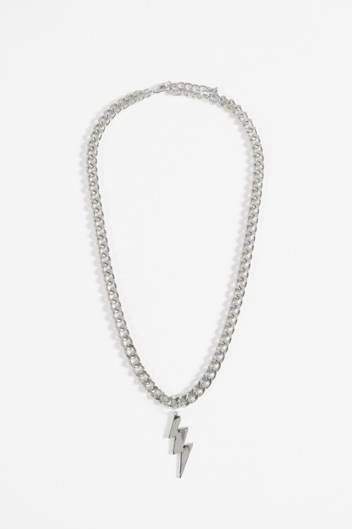Collar rayo plateado