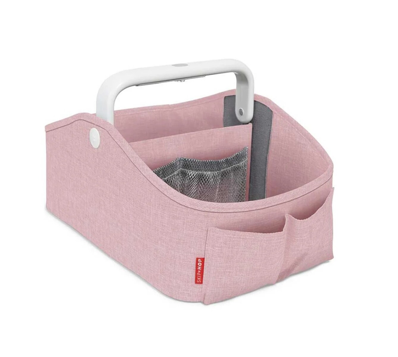 Organizador de pañales con luz skip hop Caddy - Rosa 