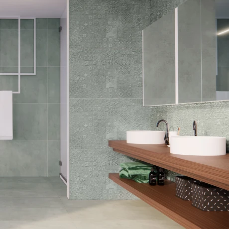 Porcelanato Verde Claro Mate Decorado 60X120Cm Piso Pared GAMAS DE VERDE