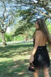 Mini Fringes Dress Negro
