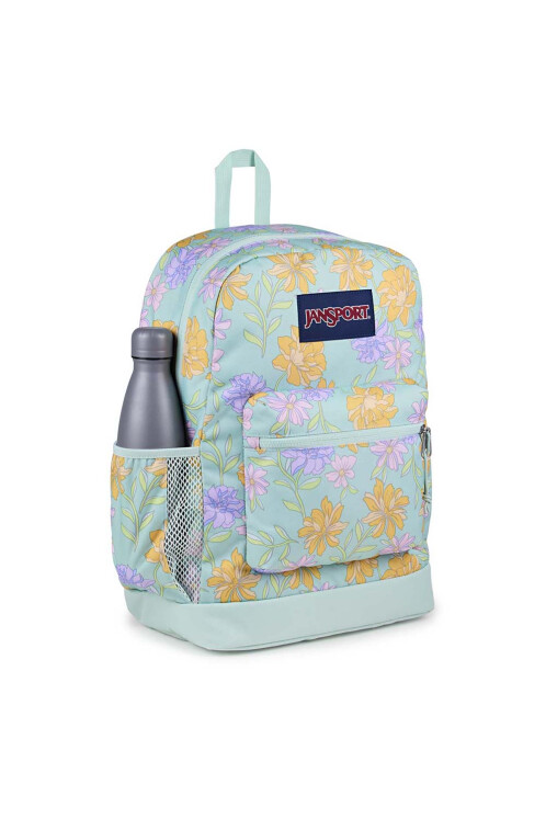 Mochila Portalaptop Cross Town Plus Faded Floral Fresh Mint