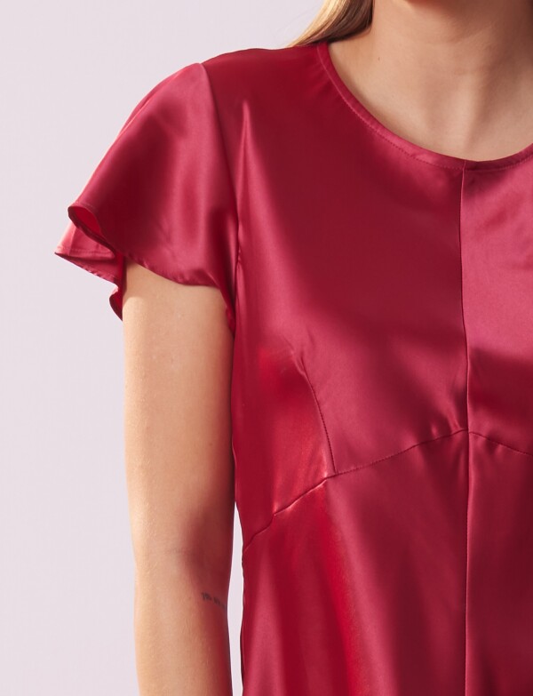 Blusa Satén FUCSIA