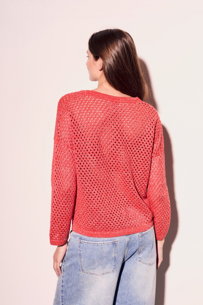 Sweater Lurex Rojo