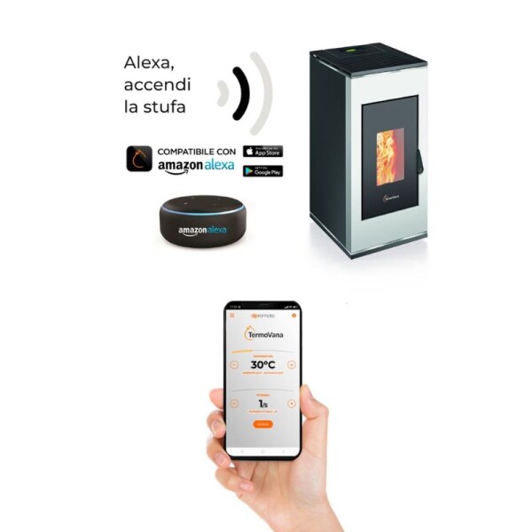 CALEFACTOR A PELLET 9 KW SOFIA - TERMOVANA + KIT DE CAÑOS DE PARED + ASPIRADORA DE REGALO - ORIGEN ITALIANO CALEFACTOR A PELLET 9 KW SOFIA - TERMOVANA + KIT DE CAÑOS DE PARED + ASPIRADORA DE REGALO - ORIGEN ITALIANO