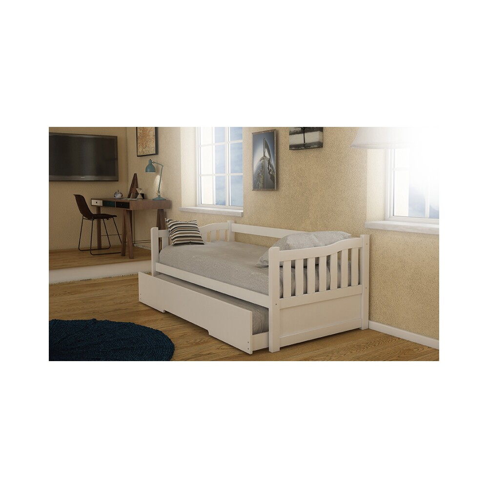 CAMA MARINERA 1 PLAZA PINO-Y-MDF BLANCO TOTA