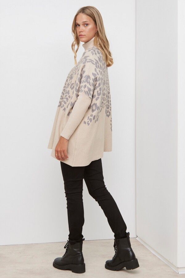 Polera Oversize BEIGE/MULTI
