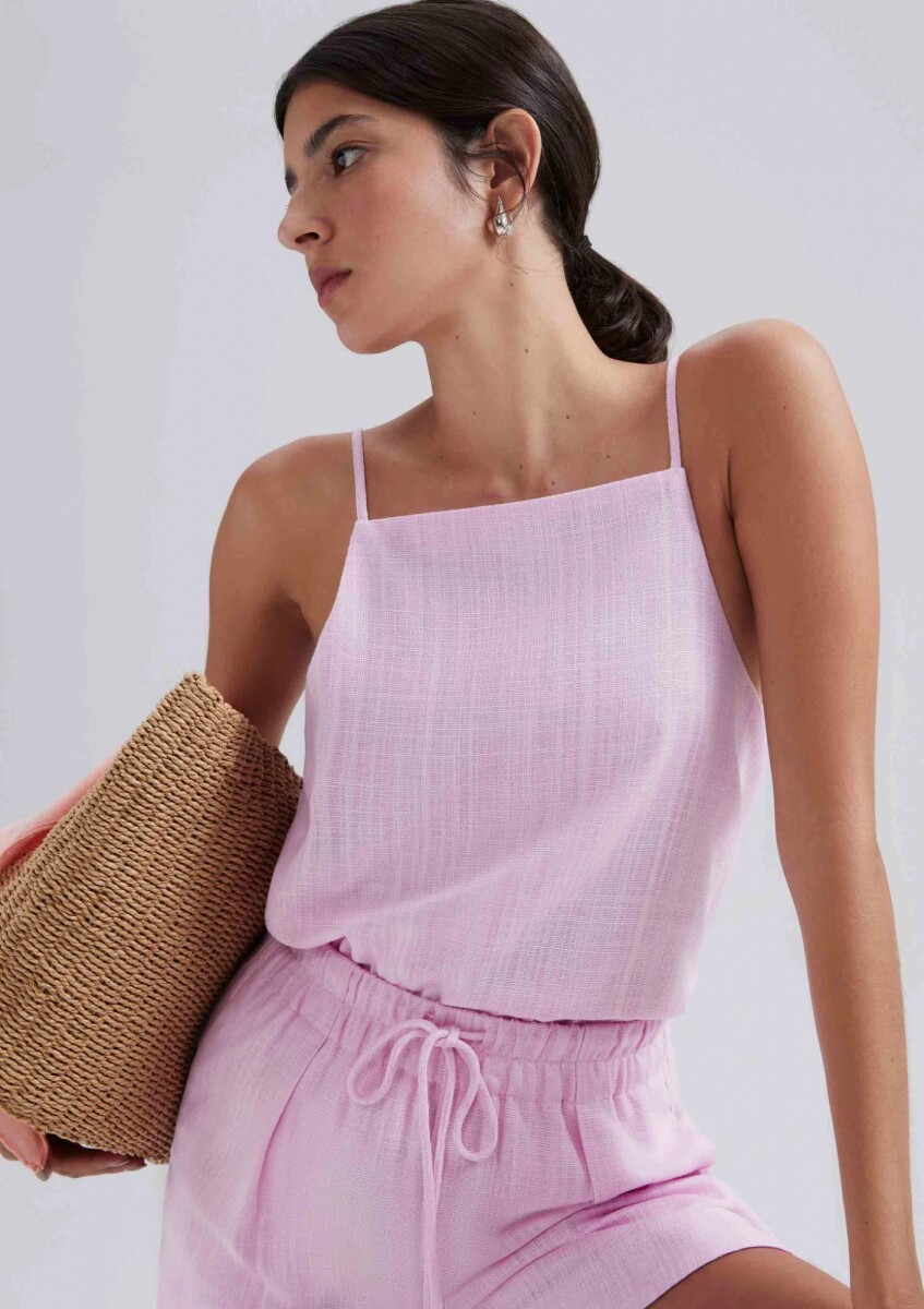 BLUSA SIN MANGAS - ROSADO 