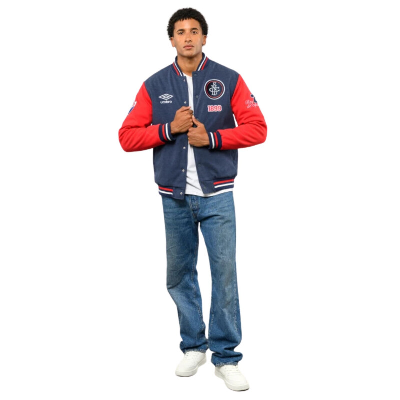 Campera Umbro Bomber Vent Hombre Nu143109 Azul-rojo