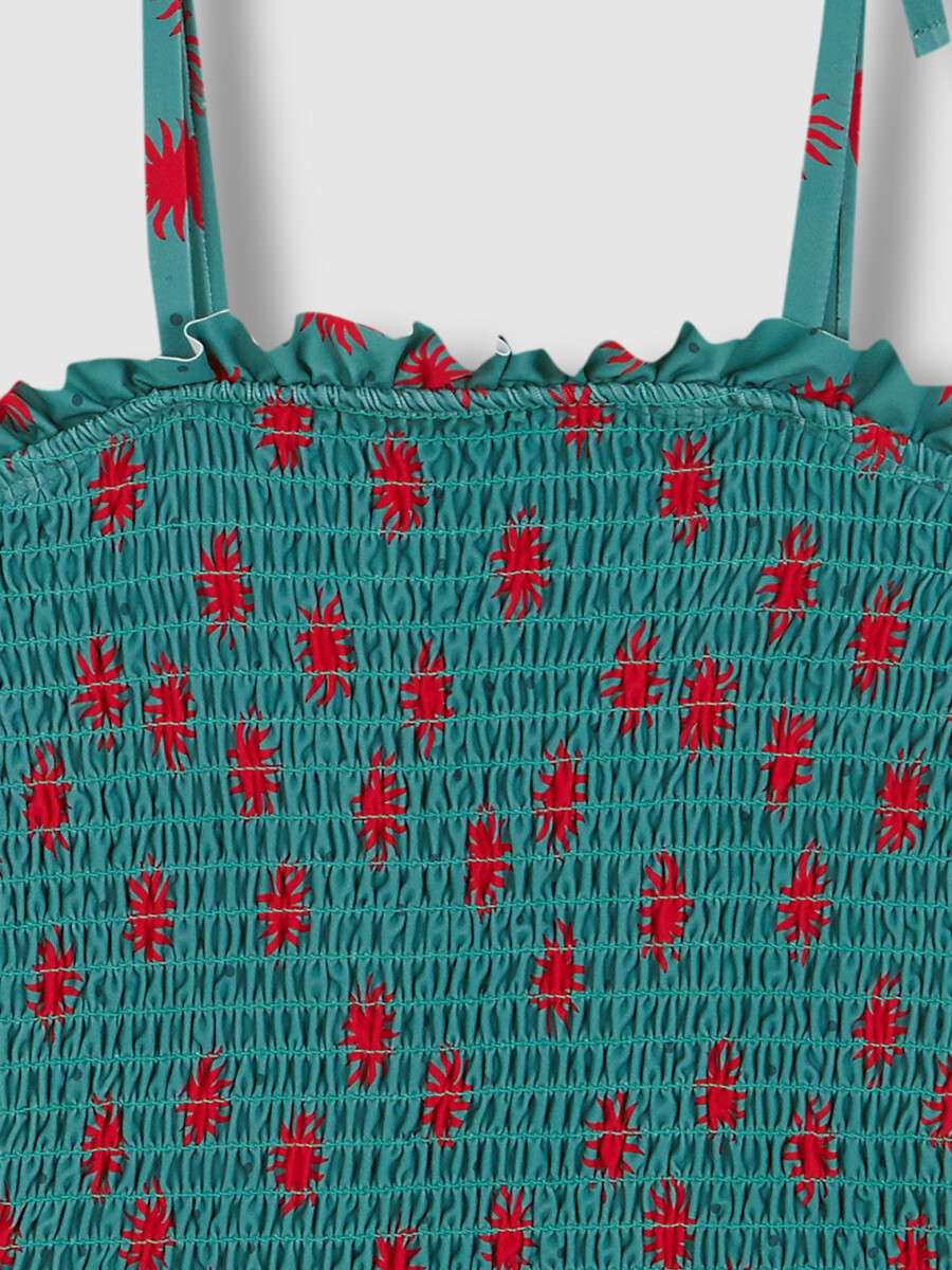 Bañador Smock De Soles Azul Claro