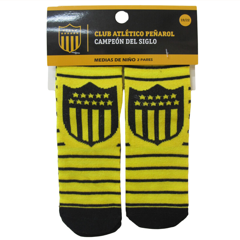 Medias de Niños Peñarol x2 Amarillo - Negro