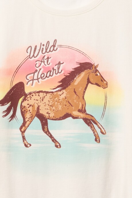 Remera Gráfico Niña Horse