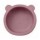 Bowl Tazón Irrompible Diseño Oso p/ Comida Bebé en Silicona Rosa Viejo