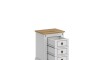 Mesa de luz 3 cajones - Linea mexicana Blanco