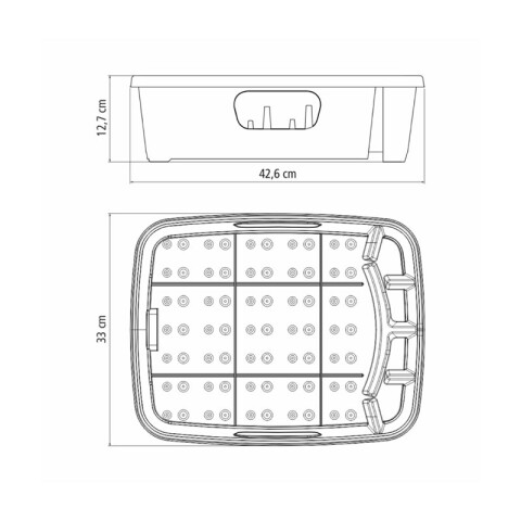 Escurridor para platos gris "PLURALE" -TRAMONTINA TF1612