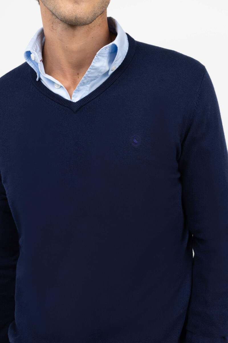Jersey Cuello Pico Marino