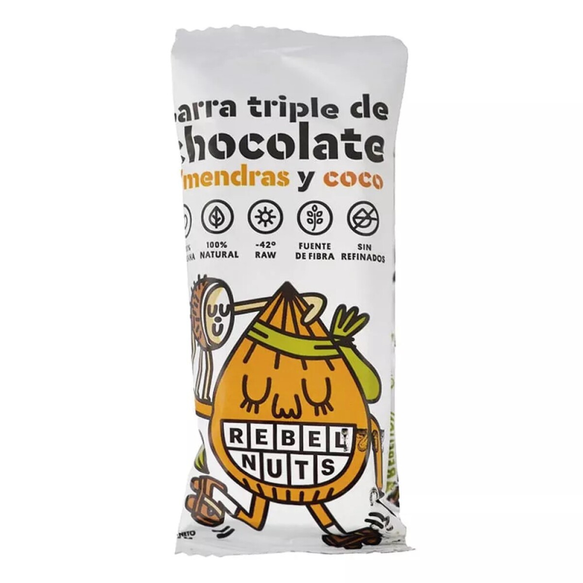 Barra Rebel Triple Choco y Almendras y Coco 
