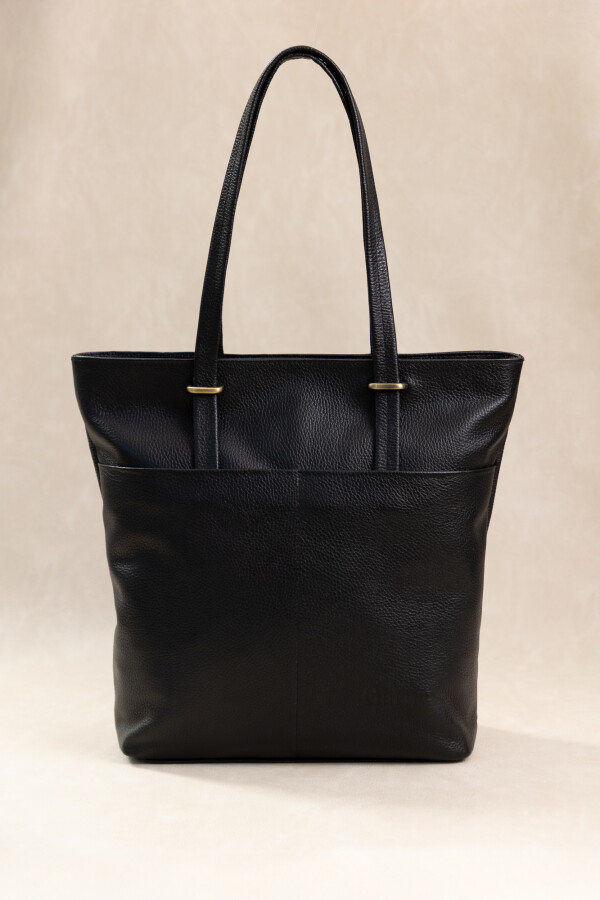 Cartera Inés Negro Graneado