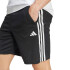 Short de Hombre Adidas Essentials Piqué 3 Rayas Negro - Blanco