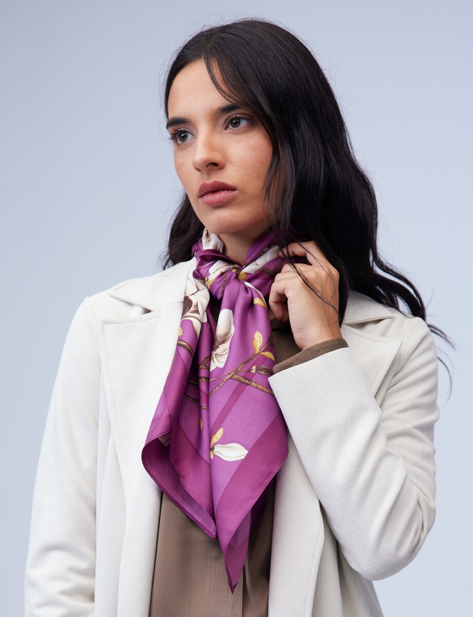 Pashmina Flores - Violeta 