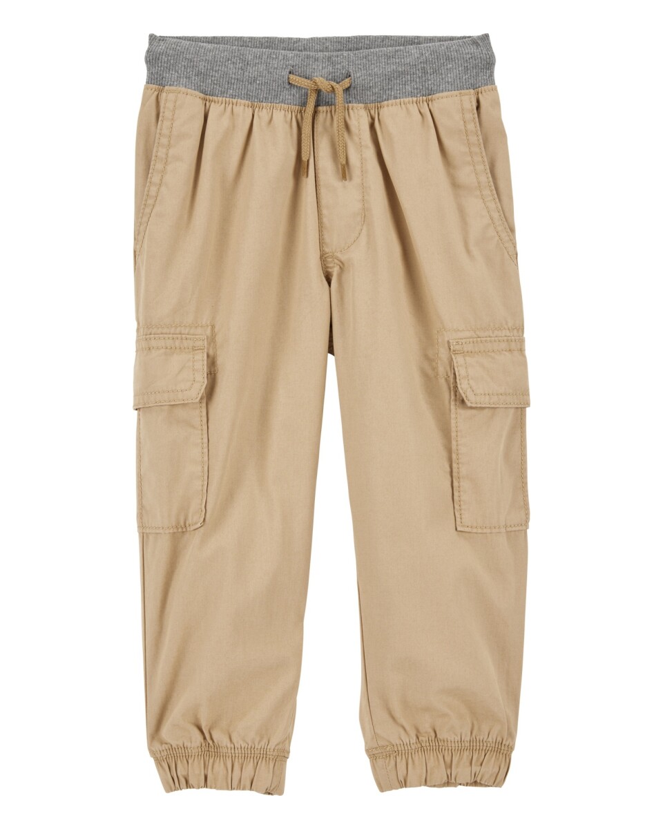 Pantalón cargo de algodón, khaki 
