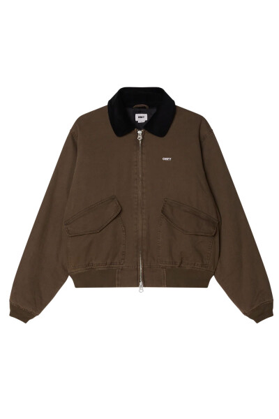 OBEY FADE WASH CWU JACKET Verde