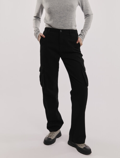 Pantalon cargo negro